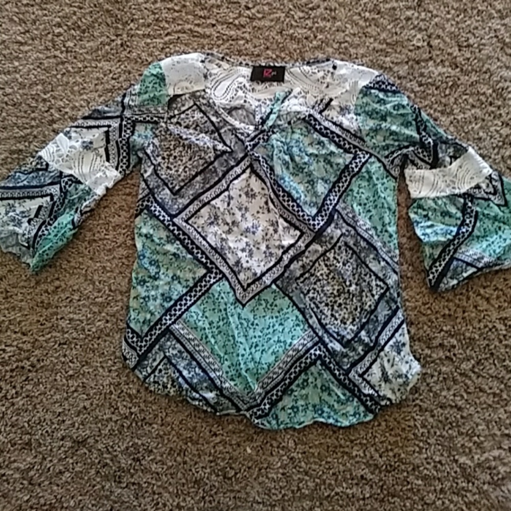 A loose blue shirt